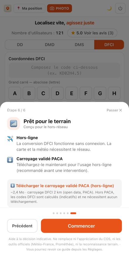 Étape 6 de la visite guidée : préparation hors-ligne