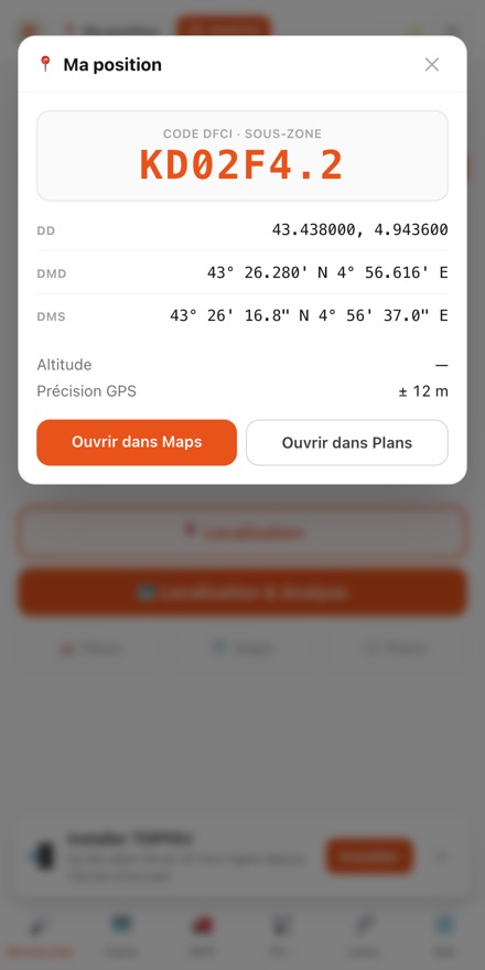 Fiche Ma position de TOPFEU