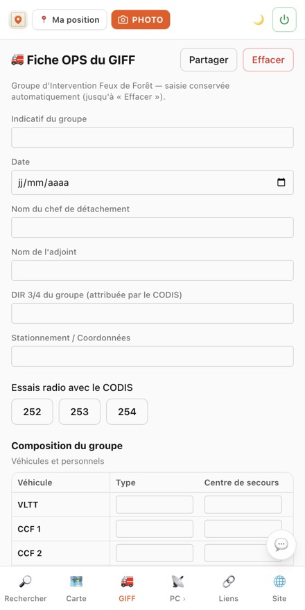 Fiche OPS du GIFF dans TOPFEU